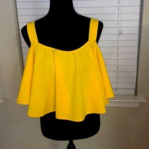 New No Tag Yellow Tank Crop Fashion To Figure Top